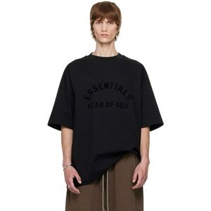 NWT Fear of God Essentials Black Bonded T-Shirt